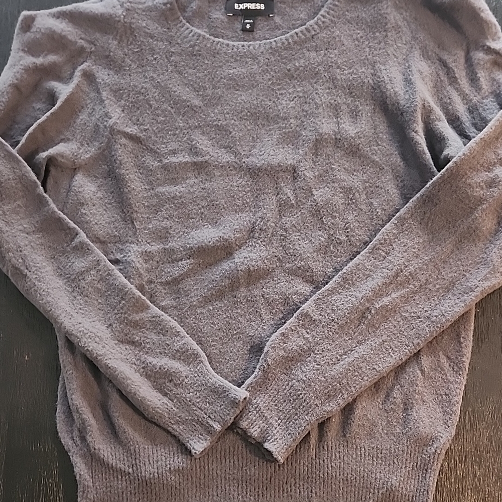 Express Gray Crewneck Sweater